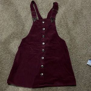 burgundy corduroy overall dress from rue 21